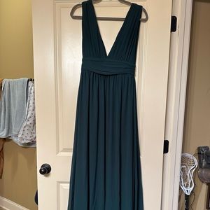 Lulus Thoughts of Hue dark green formal dress. Size XS